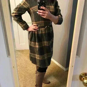 Vintage gorgeous plaid wool dress